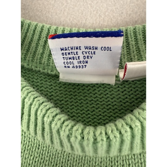 VTG Tail Sweater Sz Large Golf Embroidered Graphic Hong Kong Mountains Flowers - Picture 8 of 13